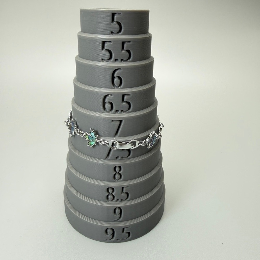 Maple Leaf Abalone Shell Necklace and Bracelet Set 18" & 7.25" - Picture 6 of 11